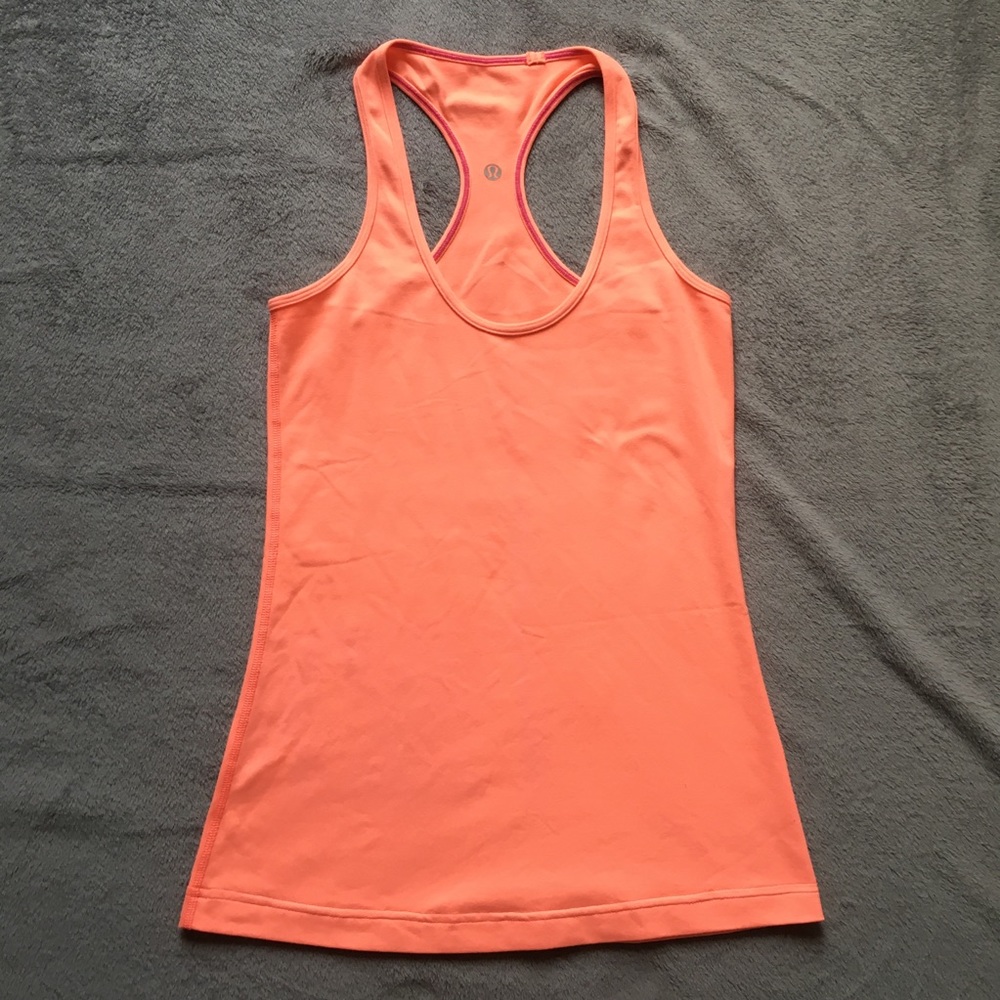 Coral/Orange Lululemon Racerback Top - Picture 2 of 5